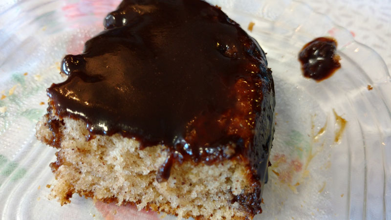 Bolo de Banana com Chocolate